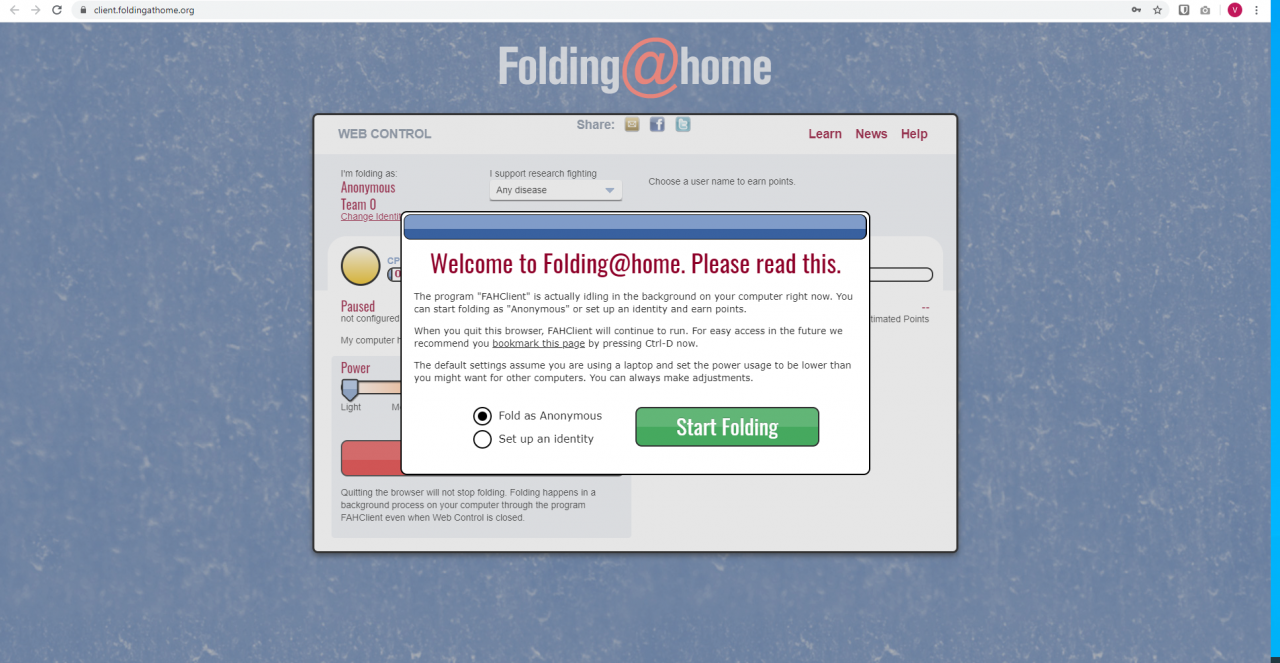 FoldingHome unter Windows installieren HackingCorona